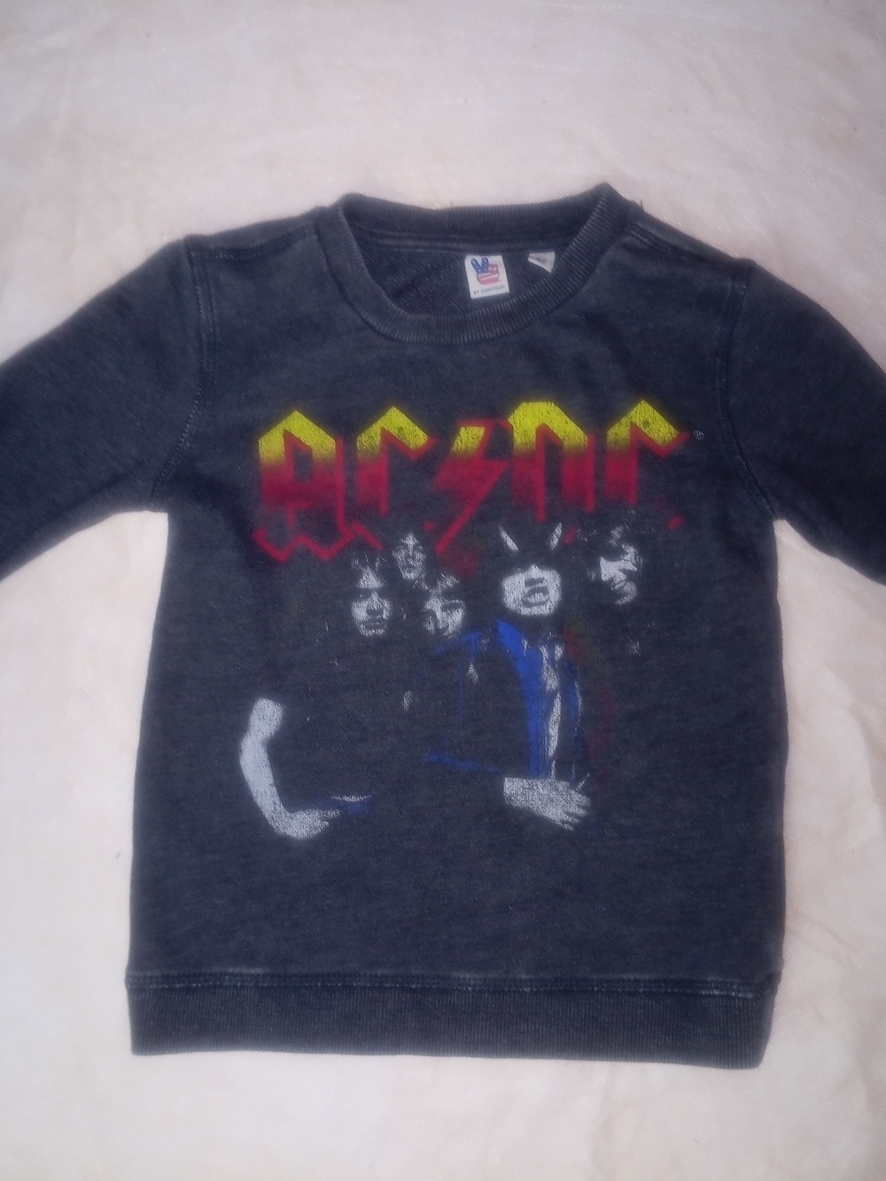 Kids Size 4t AC/DC 1979 Highway To Hell  Crewneck Sweatshirt - Charcoal